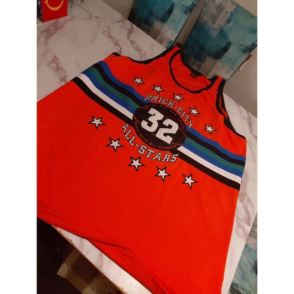 Streetball All-Stars Other - Brick City All-Stars Streetball Basketball Jersey Sz 52 Big Mens Orange #32
